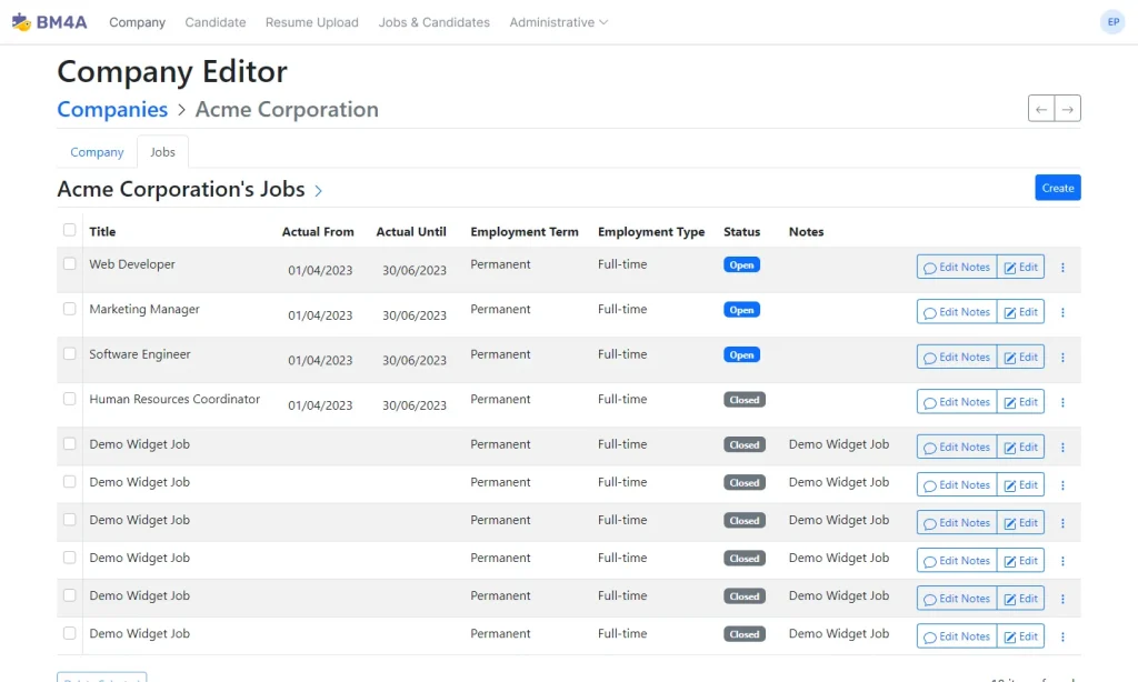 Applicant tracking system