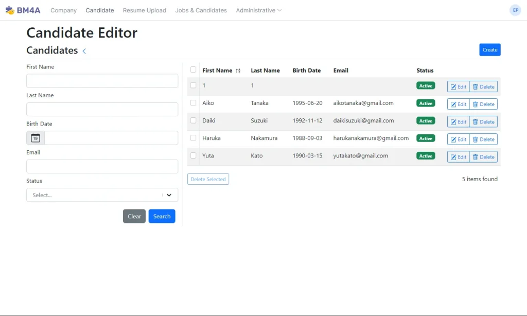 Applicant tracking system