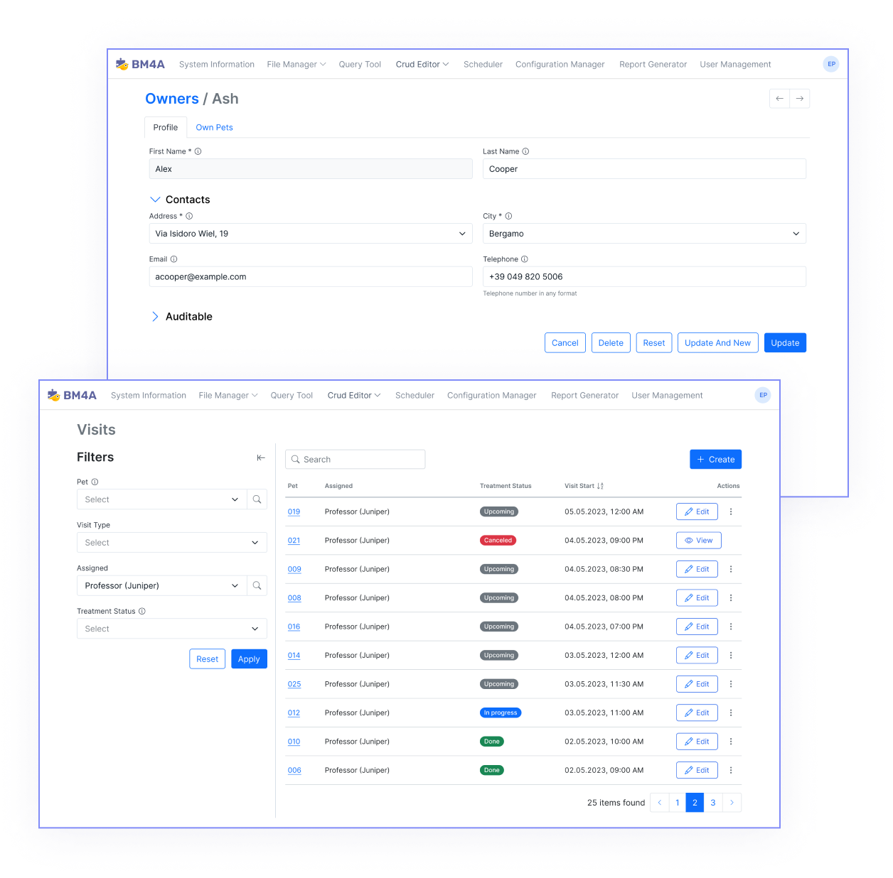 Custom Web Application Development with BM4A Ready-made Modules. Booking System.